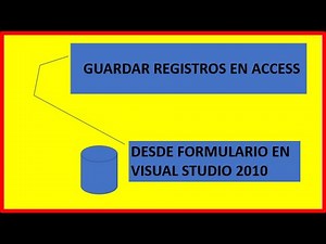 Insertar datos a Access ✔️ desde Visual Basic 2010 💻 con CÓDIGO