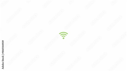 No Use wifi signal icon. Forbidden wifi use . Network signal error sign. Net Connection lost symbol. with transparent background in 4K animation