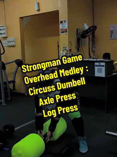 A Strongman Overhead Medley featuring the Circus Dumbbell, Log Press, and Axle Press is a brutal test of overhead strength, endurance, and technique. . Train overhead pressing every week incorporating strength, speed, and endurance elements . Extra Work: . Wrist & Forearm Strength (Fat Grip holds, Wrist Roller) . Rotator Cuff Prehab (Face Pulls, Banded Shoulder Work) . Core Stability (Planks, Hanging Leg Raises) Tips for Each Implement ✅ Circus Dumbbell: Focus on leg drive & wrist turnover. ✅ Lo