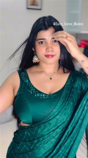 Satin Sarees 🪬 | DM @satin_saree_models TO BUY❤️❤️ Follow @satin_saree_models for more . Model: saadhana_naidu . . . #satinsaree #saree #designersarees... | Instagram