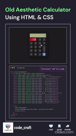 Build a Calculator Using HTML CSS JS 💻⚡