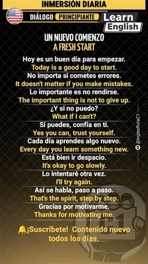 🧠 INMERSIÓN ACTIVA: Un nuevo comienzo 🌅 #aprenderingles