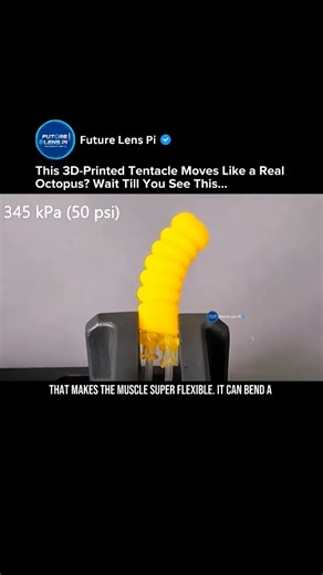 3D-Printed Robotic Tentacle Shows Unbelievable Agility | Next-Gen Soft Robotics #robot #shorts #tech