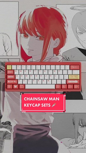 Chainsaw Man Anime Keycap Collection for Custom Keyboards