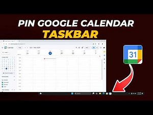 How to Add Google Calendar and Pin to Taskbar
