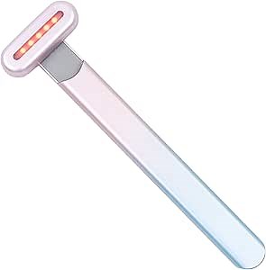 Trophy Skin BrightenMD - 4-in-1 Portable Microcurrent Facial Device with Red Light Therapy and Ultrasonic Vibration - Multi-Function Facial Tool for Eye, Face, & Neck