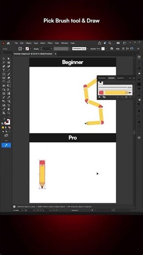 Turn Any Line into a Real Pencil in Illustrator (Art Brush Trick) #desinity