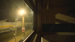 View from a Train Window at Night