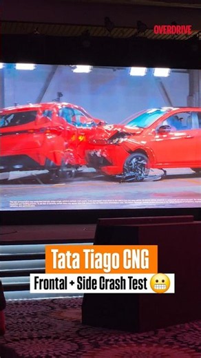 Tata Tiago iCNG | Frontal + Side Crash Test #overdrive