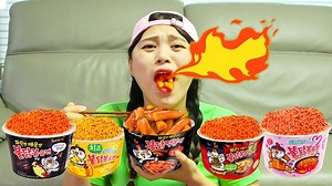 600K views · 8K reactions | Fire Spicy Noodle Korean Convenience Store Mukbang DONA | DONA English | Facebook