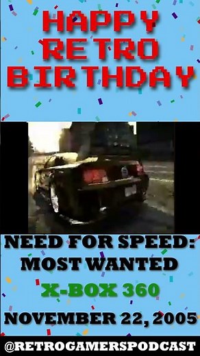 Happy Birthday to Need for Speed: Most Wanted on the X-Box 360!