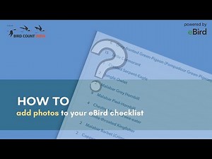 How to Add Photos to Your eBird Checklist
