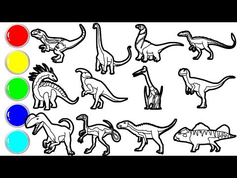 Draw 12 Amazing Dinosaurs in Just Minutes! T Rex, Brachiosaurus, Melanorosaurus, Allosaurus,Zalmoxes