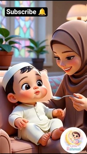 Little Rehmat |Adorable Islamic Cartoon for Kids 🌙|Hasbi Rabbi Jallallah|Halal Kids Shorts #cute