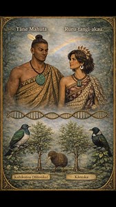 Ka moe a Tāne i a Ruru-tangi-akau, ā, ka puta mai ko Kahikatoa me Kānuka. He rākau pakari ēnei e tū kaha ana i te wao nui a Tāne, e ora ana i ngā wāhi uaua, e whakahou ana i te whenua kua pāngia e te kino. Nō Kahikatoa ka puta te kōrero tawhito e mea ana, ahakoa ka taea te karo i te tao a te tangata, kāore e taea te karo i te mate. He tohu tēnei mō te mana o te taiao me ngā ture pūmau o te ao. Then Tāne took Ruru-tangi-akau as his partner, and from their union came Kahikatoa and Kānuka. These ar