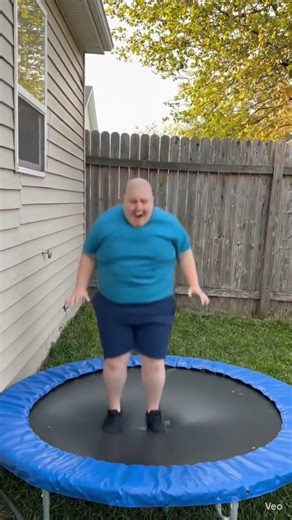 Picklebaby Jumps On Trampoline
