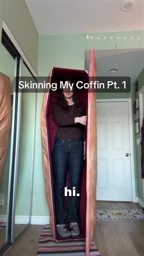Welcome to Part 1 of reusing my skin coffin art project from my final year of university… let’s see if I can finish this in time for an art gallery installation #art #sculpture #series #artist #whathaveicreated