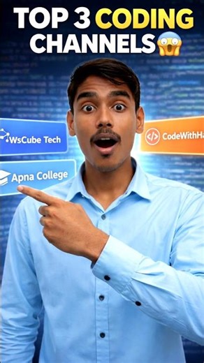 top 3 Coding YouTube Channel For Beginners 🔥 #free #shorts