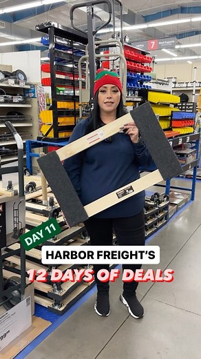 DAY 11: Monday, 12/18 ONLY! Get this Franklin 30” x 18” 1000 lb. Capacity Hardwood Dolly for only $9.99! Save 44%! Valid in-store only, while supplies last. Find your coupon in the #HarborFreight mobile app! | Harbor Freight