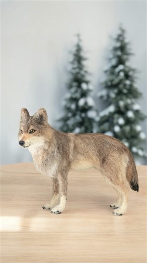 New wolf. I have just sent off another needle felted grey wolf. This one was modeled after two socks from Dances with Wolves. #needlefelting #needlefeltedanimal #needlefeltinganimals | Claudia Marie Felt