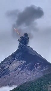 1.7K views · 184 reactions | AWE & WONDER. Rare video of volcanic lightning - caused by high-voltage static electricity generated by countless high-speed ash particles rubbing against each other. Taken during the eruption of Guatemala's Fuego Volcano. #sciencewithdrg #volcano #Lightning | Michael Guillén Phd | Facebook