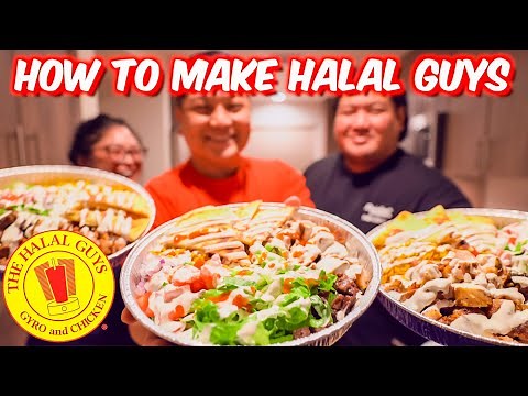 HOW TO MAKE HALAL GUYS CHICKEN & RICE | WHITE SAUCE RECIPE | NYC STREET CART STYLE | MUKBANG