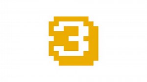 Countdown three, two, one or 3 2 1, graphic animation. Gold. Alpha channel. Transparent background motion design. 4K resolution