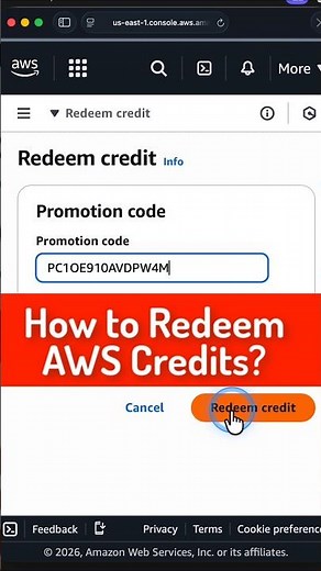 How to Redeem #AWS #Credits in Seconds! ☁️💰