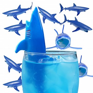 12 - Plastic Sharks for Drinks - Great Shark Decor for Shark Parties, Shark Decorations for Theme Party, Sharks for Drinks, Lemonade & More - Etsy