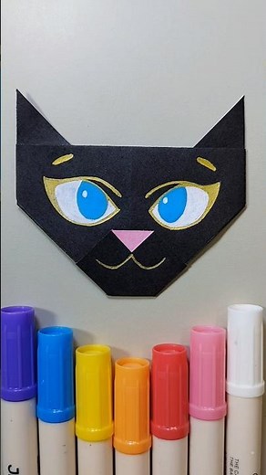 Como Fazer Pantera Negra Super Fácil de Origami [How to Make Super Easy Origami Black Panther]