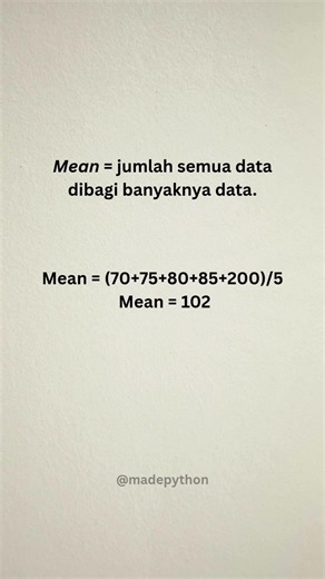 Mean vs median #shorts #statistika #belajar
