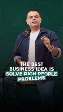 The best business idea is solve rich people problems!! #drabdussalamomar #oathmen
