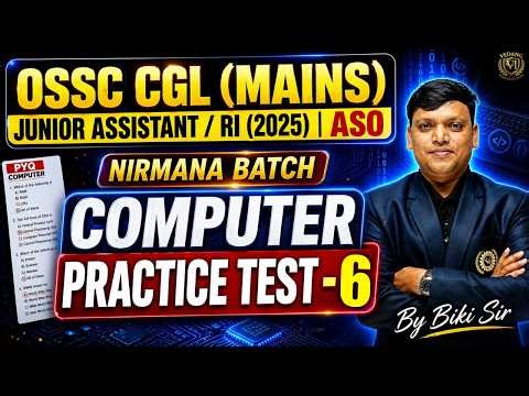 OSSC CGL Mains, ASO, RI, Junior Assistant | Computer Practice Set 6 | Most Important MCQ