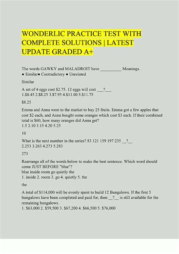 Latest Wonderlic Practice Test Questions Answers 100 Accurate1765 video