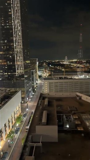 Downtown Dallas Skyline at Night 🌃 | 17 Floors Up View