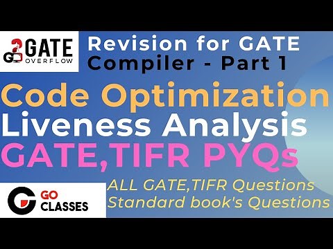 Liveness Analysis Questions | Code Optimization | Compiler Design | GATE, TIFR Questions
