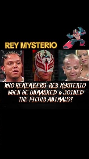 Rey Mysterio unmasked with the Filthy Animals in WCW...Who remembers this?