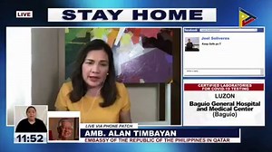 2.5K views · 21 reactions | The livelihoods of more than 5,000 Filipino workers in Qatar have been affected by the coronavirus crisis, with 1,645 of them being displaced, Philippine Ambassador to Qatar Alan Timbayan said Tuesday. Video by PTV | INQUIRER.net | Facebook