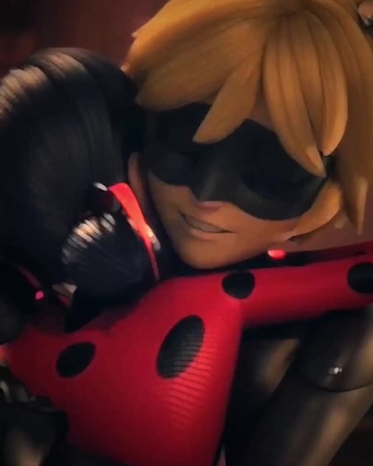 Adorable Miraculous Ladybug and Chat Noir Scene