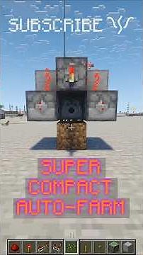 Make a SUPER COMPACT AUTOFARM with TORCH BURNOUT! | Redstone with PsiVolt #minecraft #redstone
