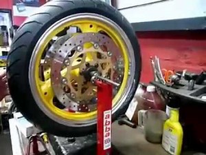 motorcycle wheel balancing using abba balancer