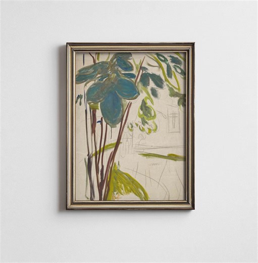 Modern Garden Abstract Wall Decor • Minimalist Botanical Floral Study Fine Art • Framed/unframed Wall Art - Etsy