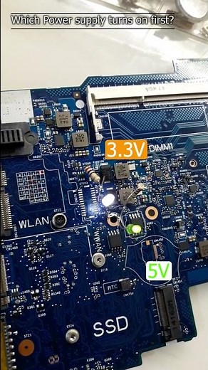 Can You Spot Which Laptop Motherboard Power Supply Turns on First Between 3.3V and 5V?