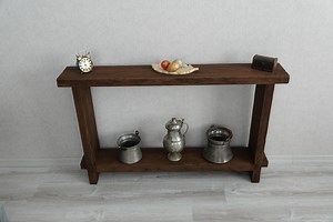 Handmade Oak Console Table: Rustic Farmhouse Narrow Entrance Furniture - Etsy