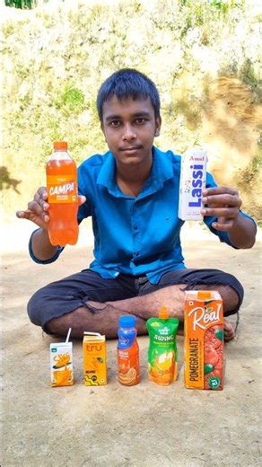 Juce & slice, tru mango, swing juce and real anor juce test and review #drink #juce #shorts #lassi