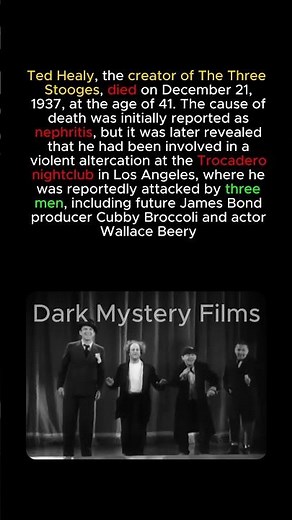 How Ted Healy got killed by three men