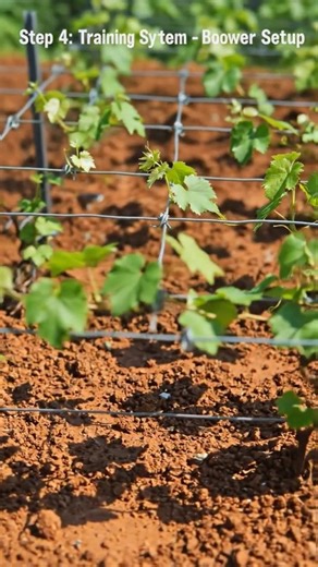 How to Setup a Boower Training System for Grapes Farming #shorts #viralshorts