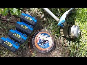 Kobalt 24-volt String Trimmer, Echo Speed-Feed 400 Head in Action +Husqvarna Titanium X-Pro .105