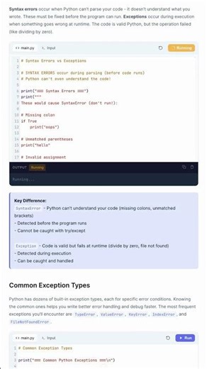 Python Exceptions - TypeError, ValueError, KeyError, Tracebacks — in 30 seconds #Tech #Learn #Tools