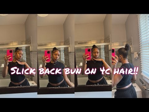 How to do a slick back bun with using edge control